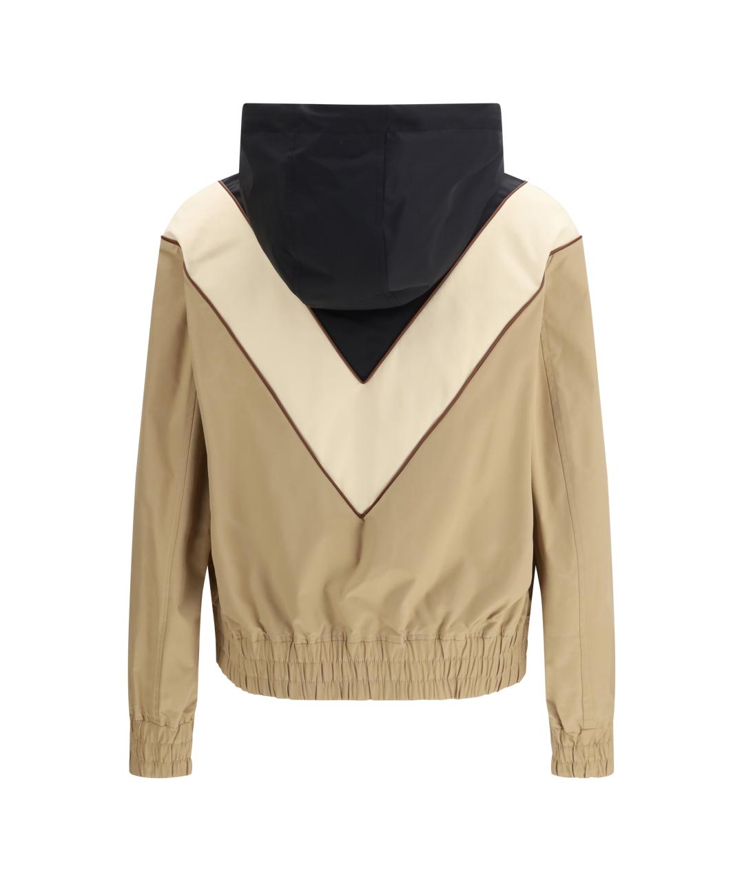 VALENTINO Бежевая полиэстеровая куртка, фото 2