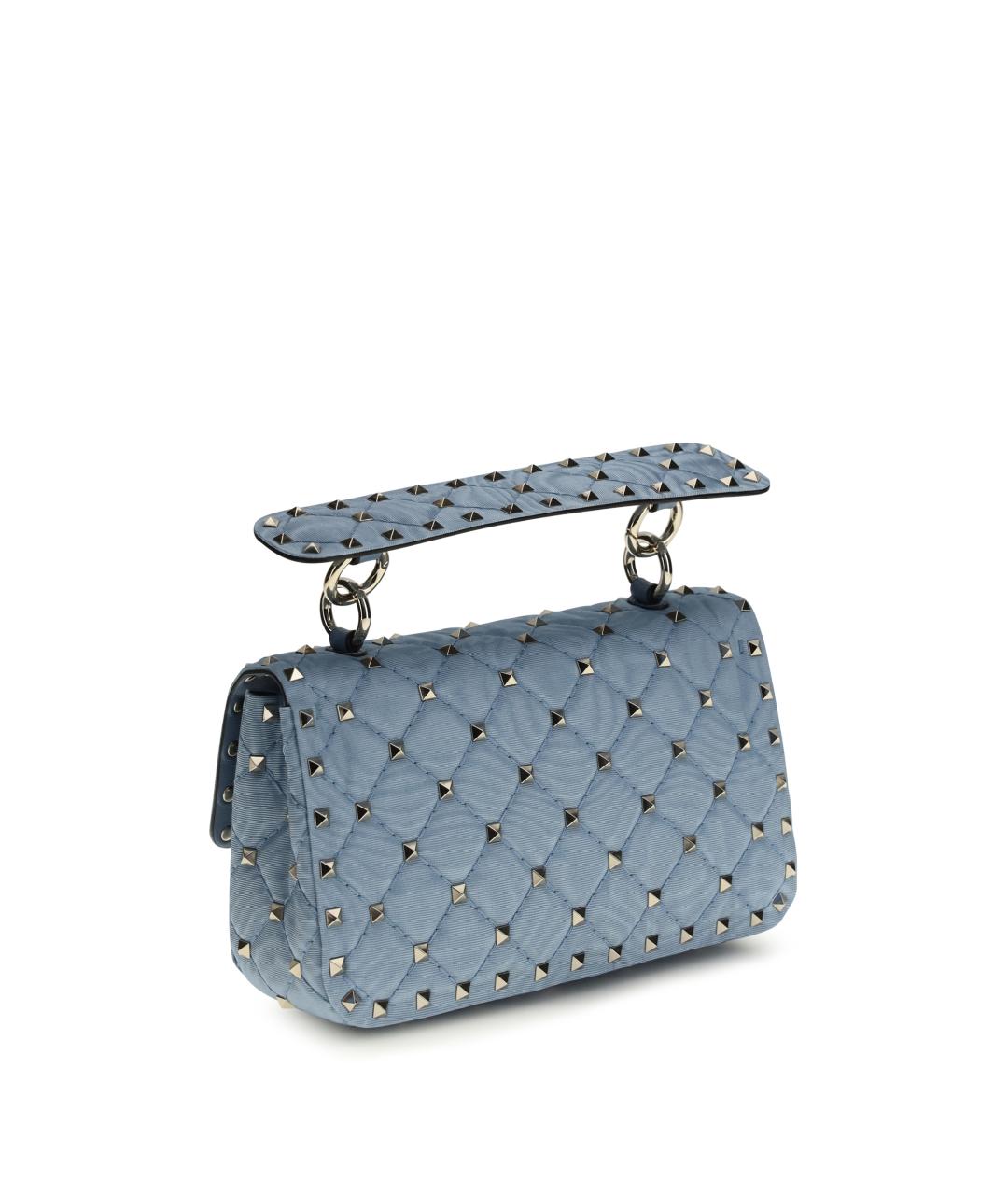 VALENTINO Голубая кожаная сумка через плечо, фото 3