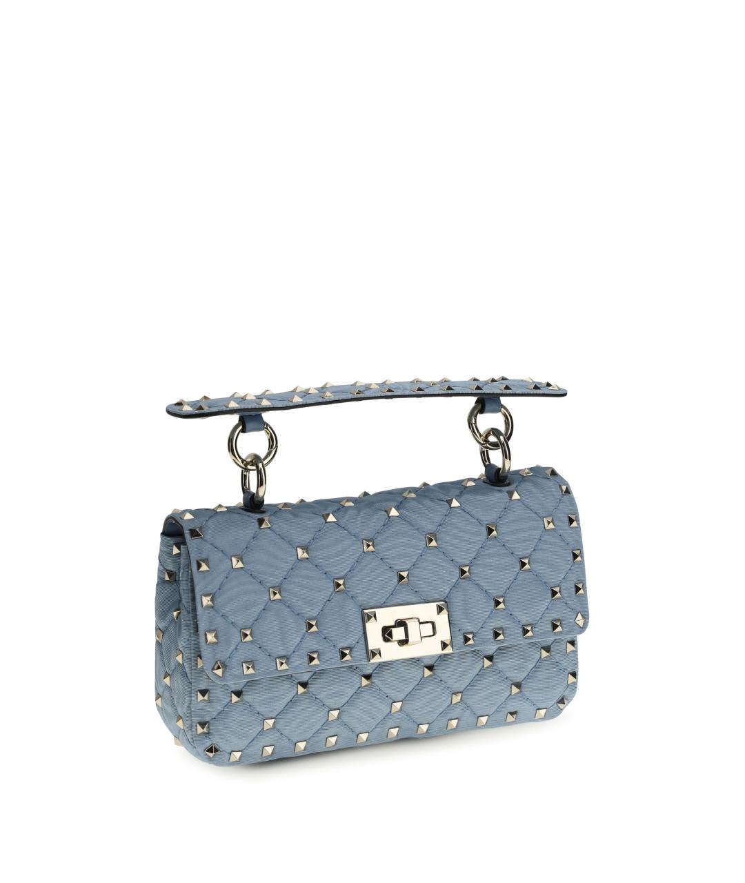 VALENTINO Голубая кожаная сумка через плечо, фото 2