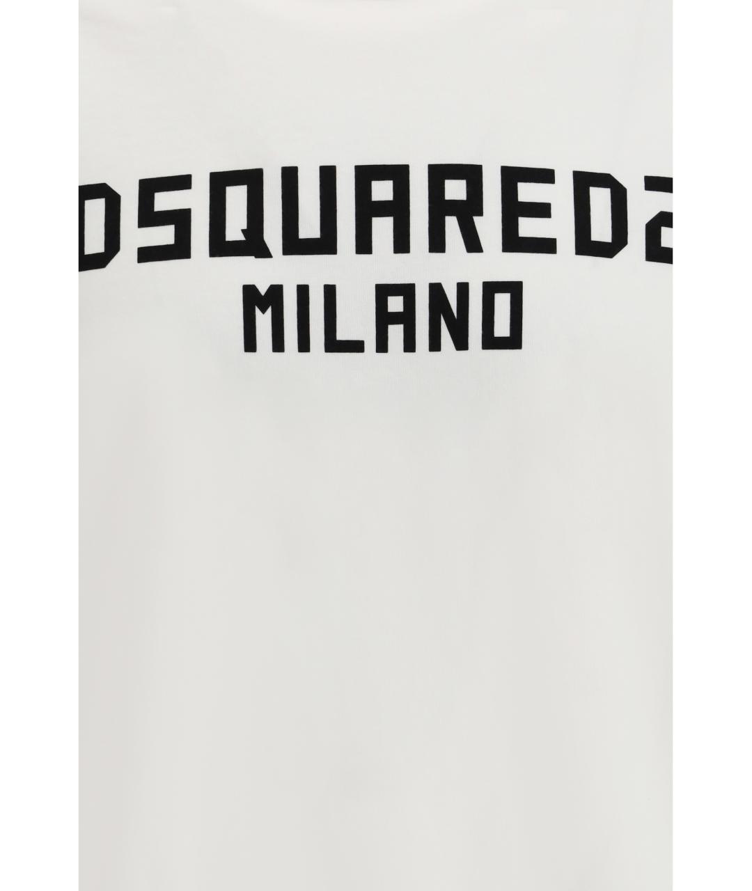 DSQUARED2 Белая хлопковая футболка, фото 3