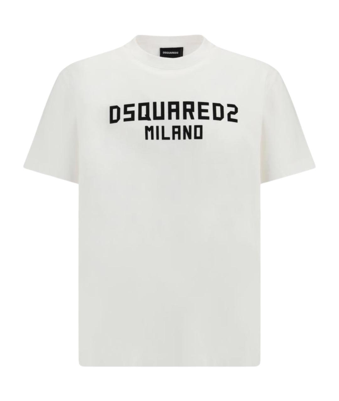 DSQUARED2 Белая хлопковая футболка, фото 1
