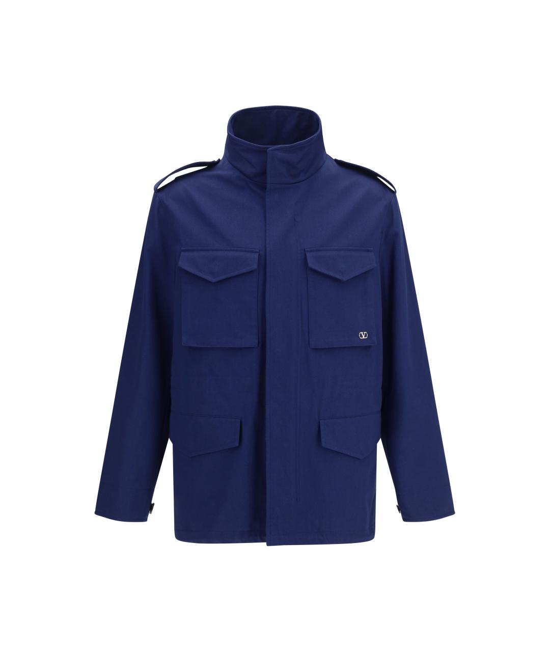 VALENTINO Синяя хлопковая куртка, фото 1