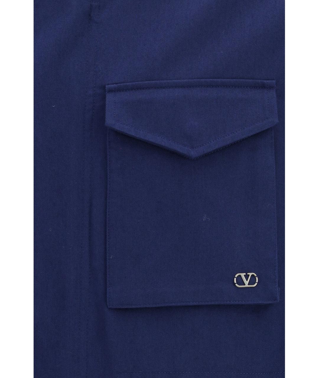 VALENTINO Синяя хлопковая куртка, фото 3