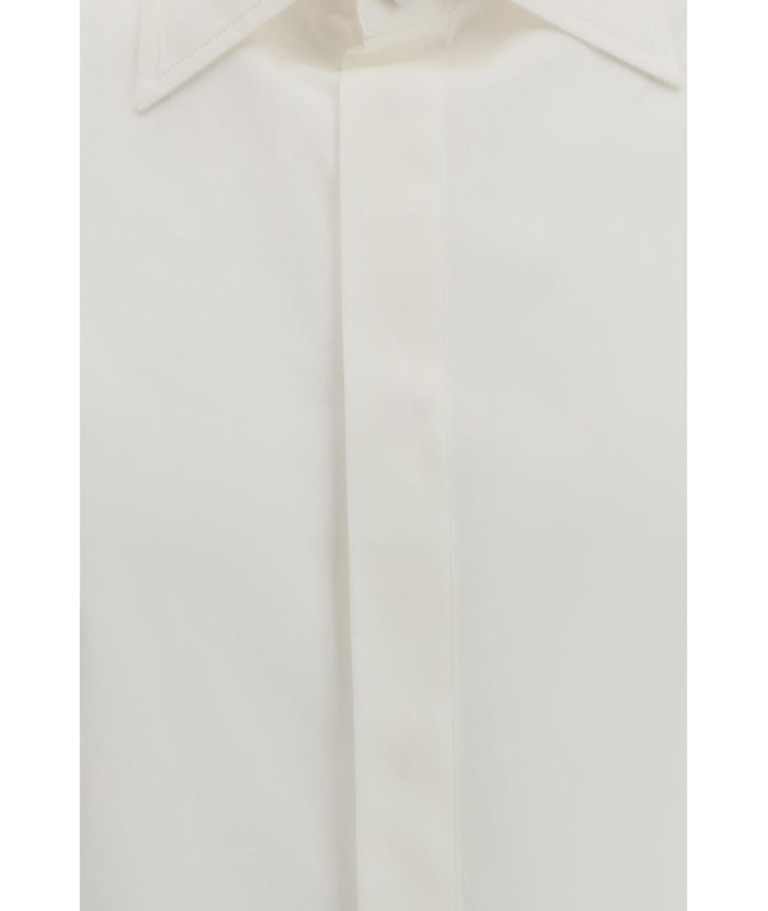 VALENTINO Белая хлопковая классическая рубашка, фото 3
