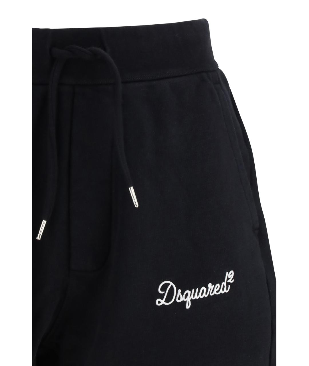 DSQUARED2 Черные хлопковые шорты, фото 3