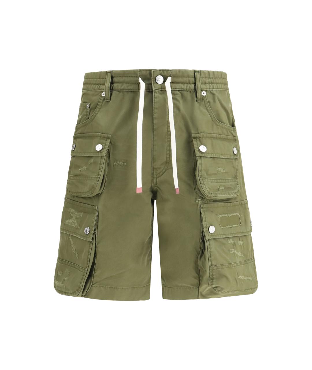 DSQUARED2 Зеленые хлопковые шорты, фото 1