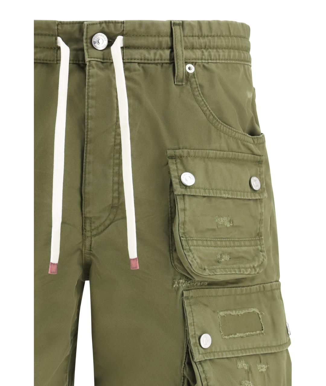 DSQUARED2 Зеленые хлопковые шорты, фото 3