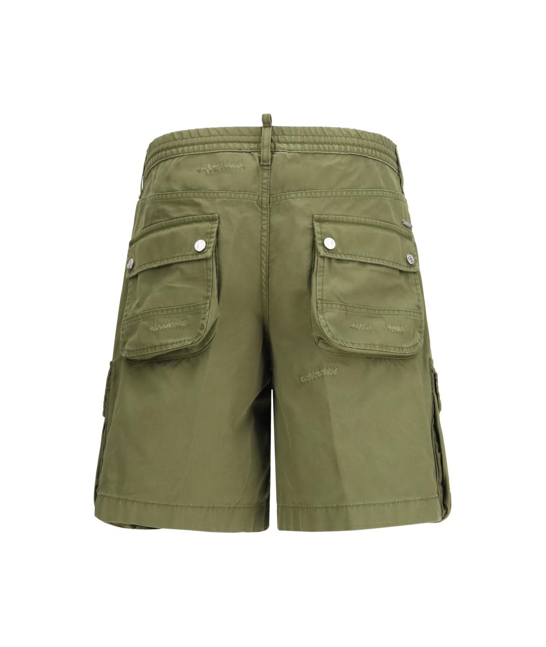 DSQUARED2 Зеленые хлопковые шорты, фото 2