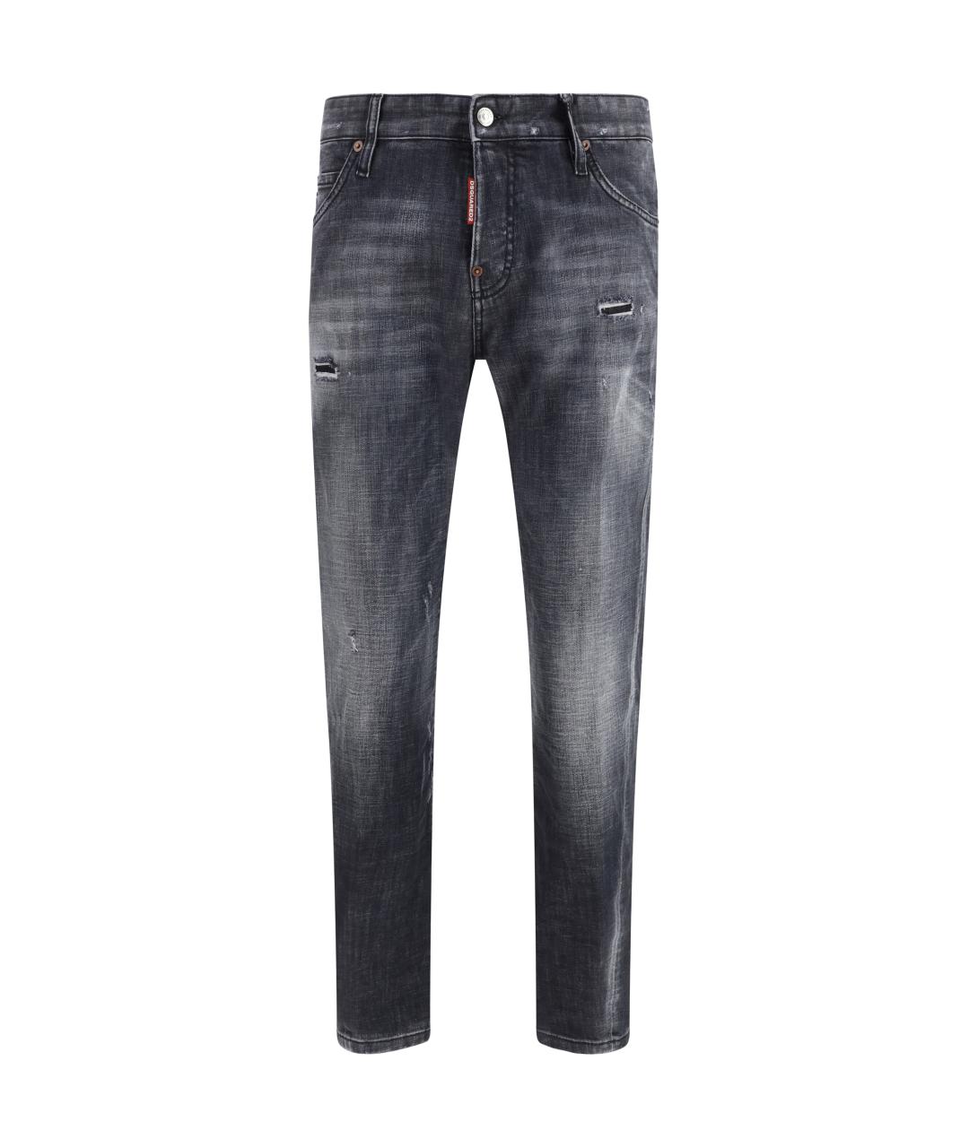 DSQUARED2 Черные хлопковые джинсы скинни, фото 1