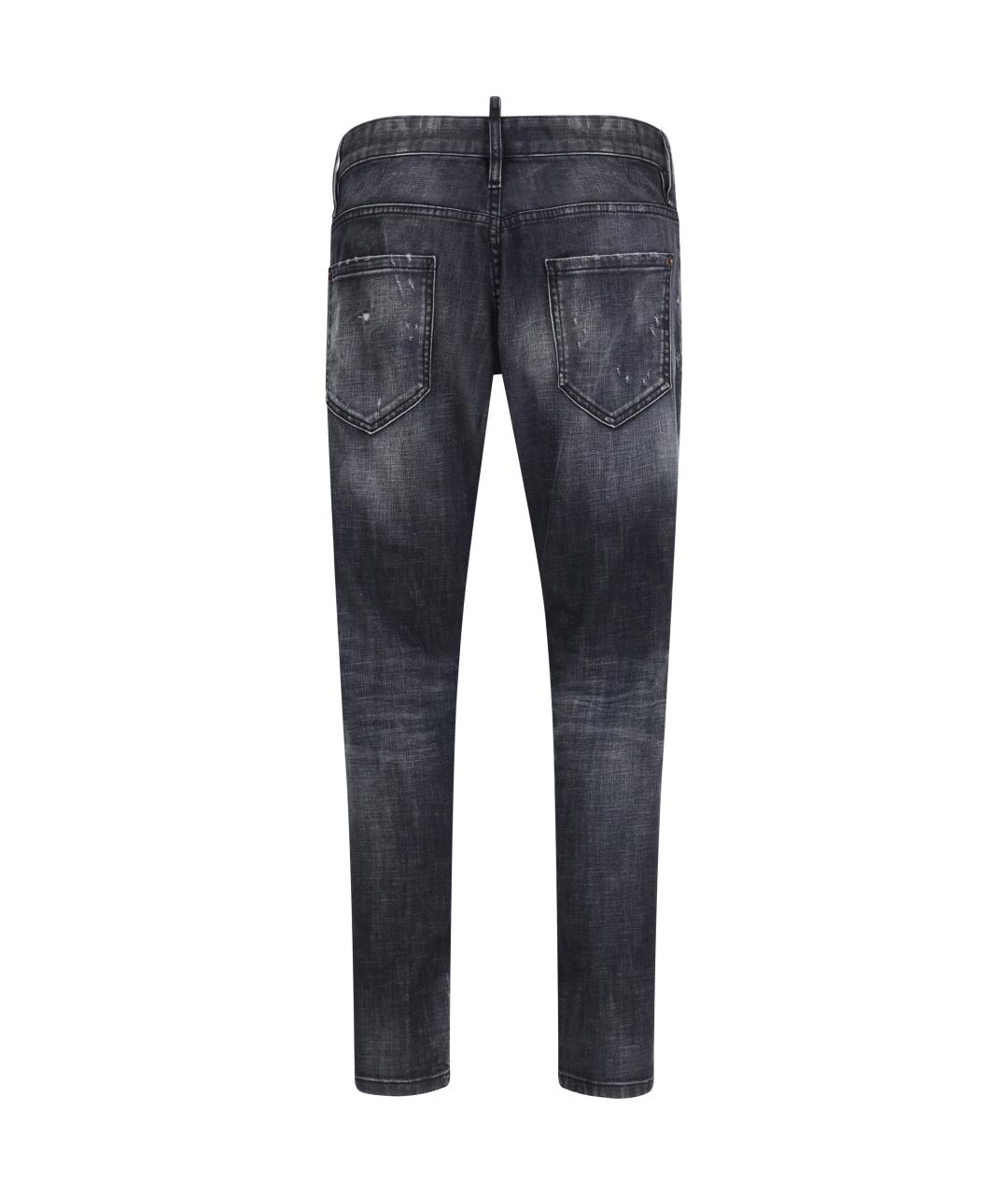 DSQUARED2 Черные хлопковые джинсы скинни, фото 2