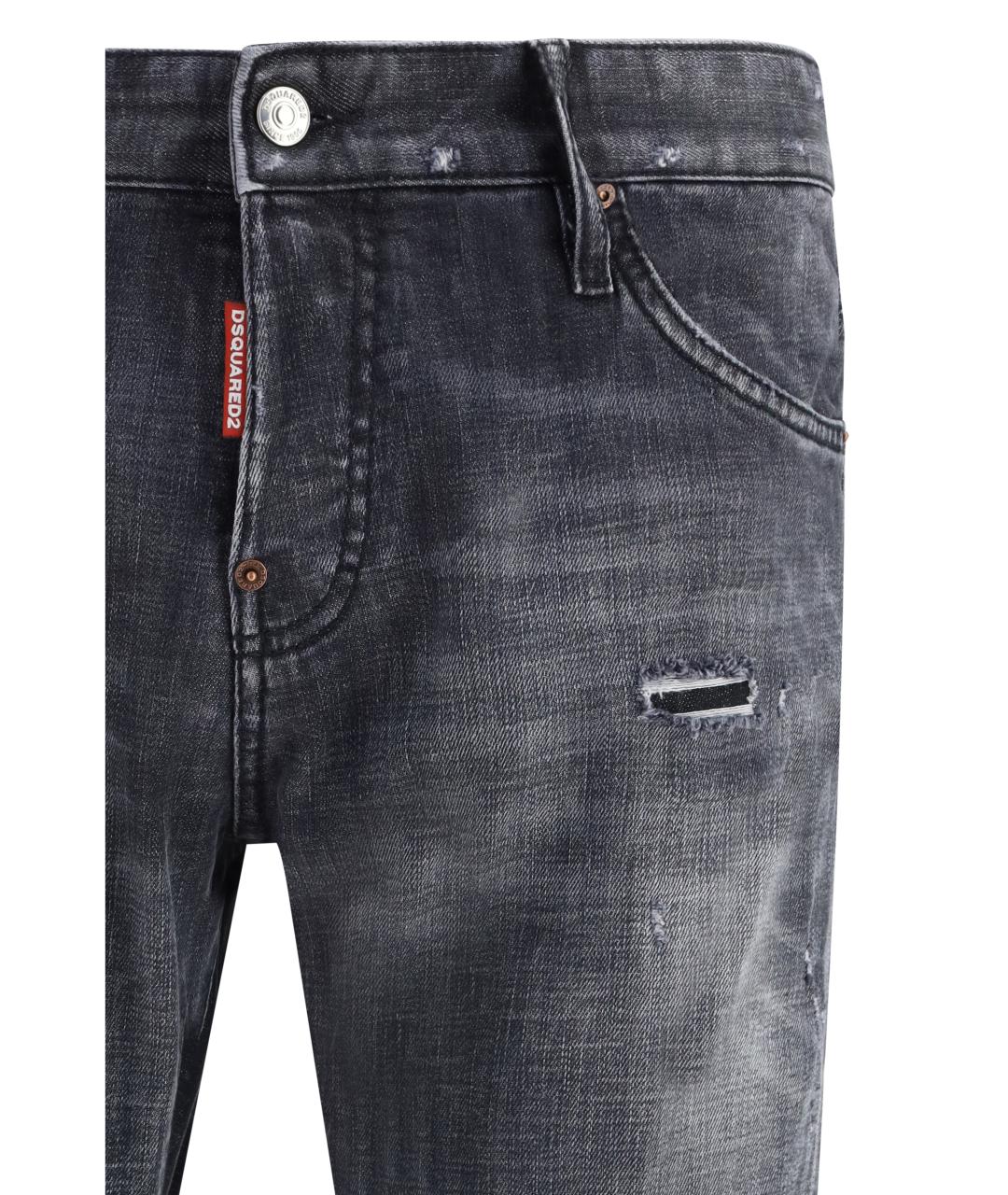 DSQUARED2 Черные хлопковые джинсы скинни, фото 3