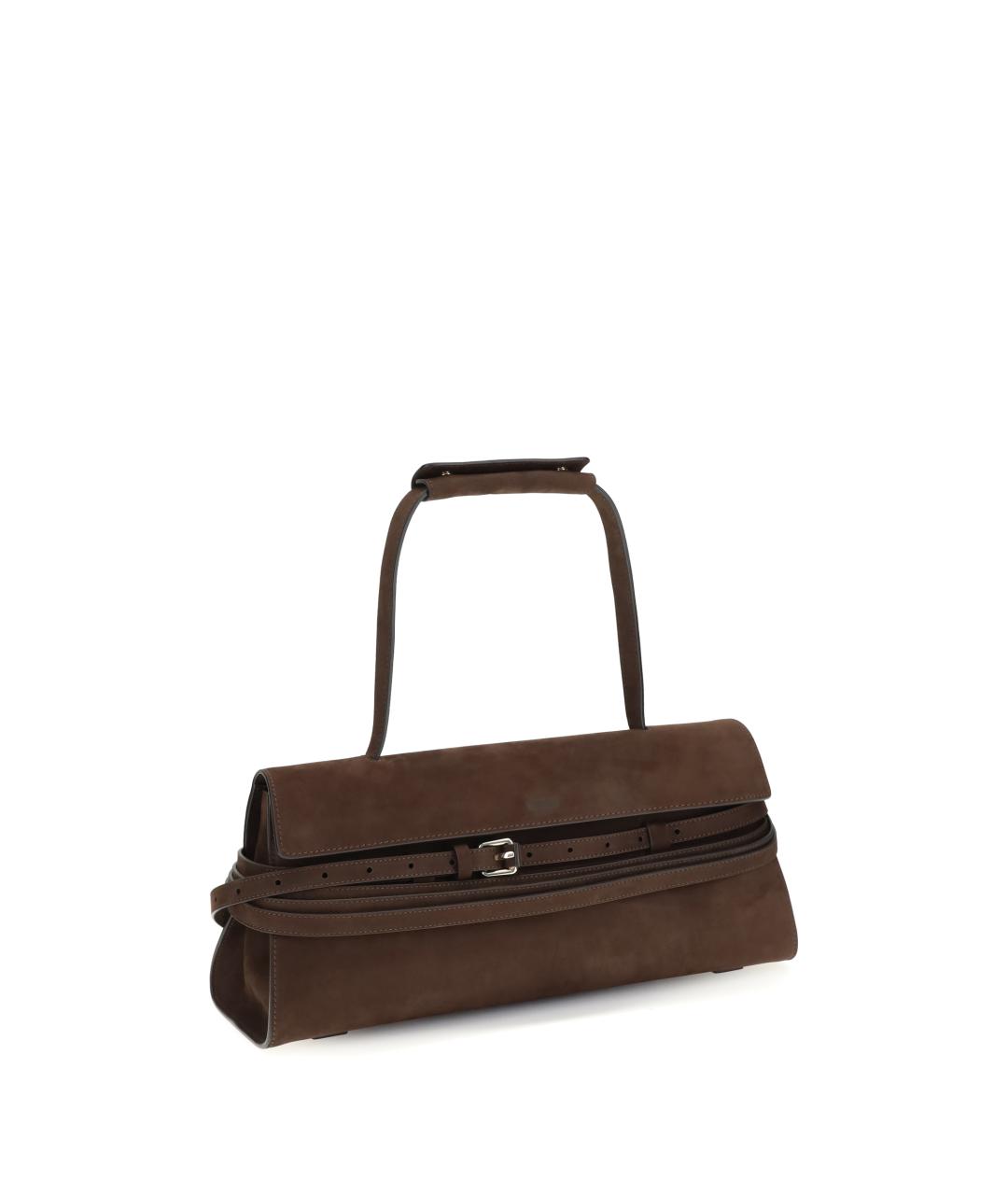 MOSCHINO Коричневая замшевая сумка через плечо, фото 2