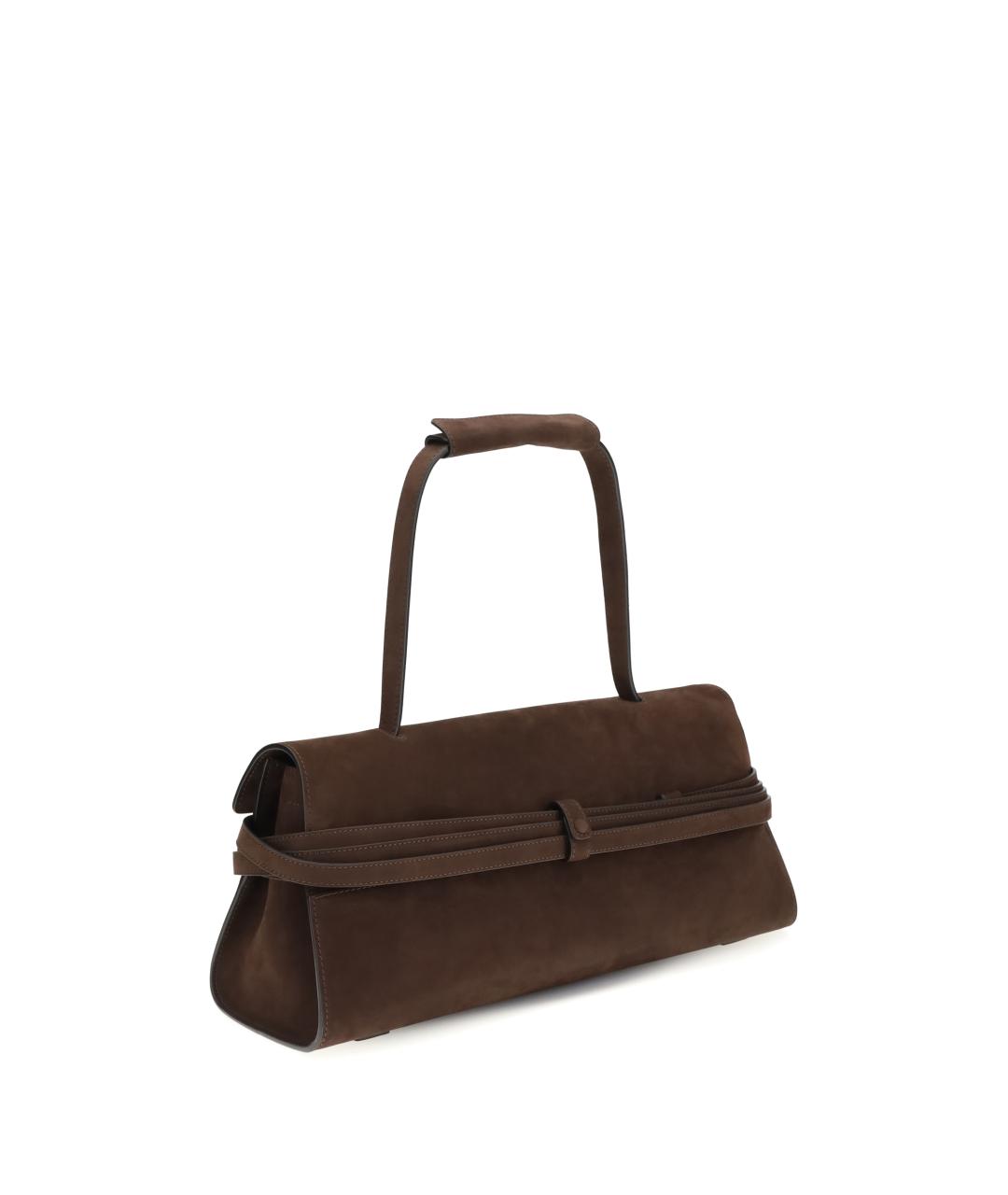 MOSCHINO Коричневая замшевая сумка через плечо, фото 3