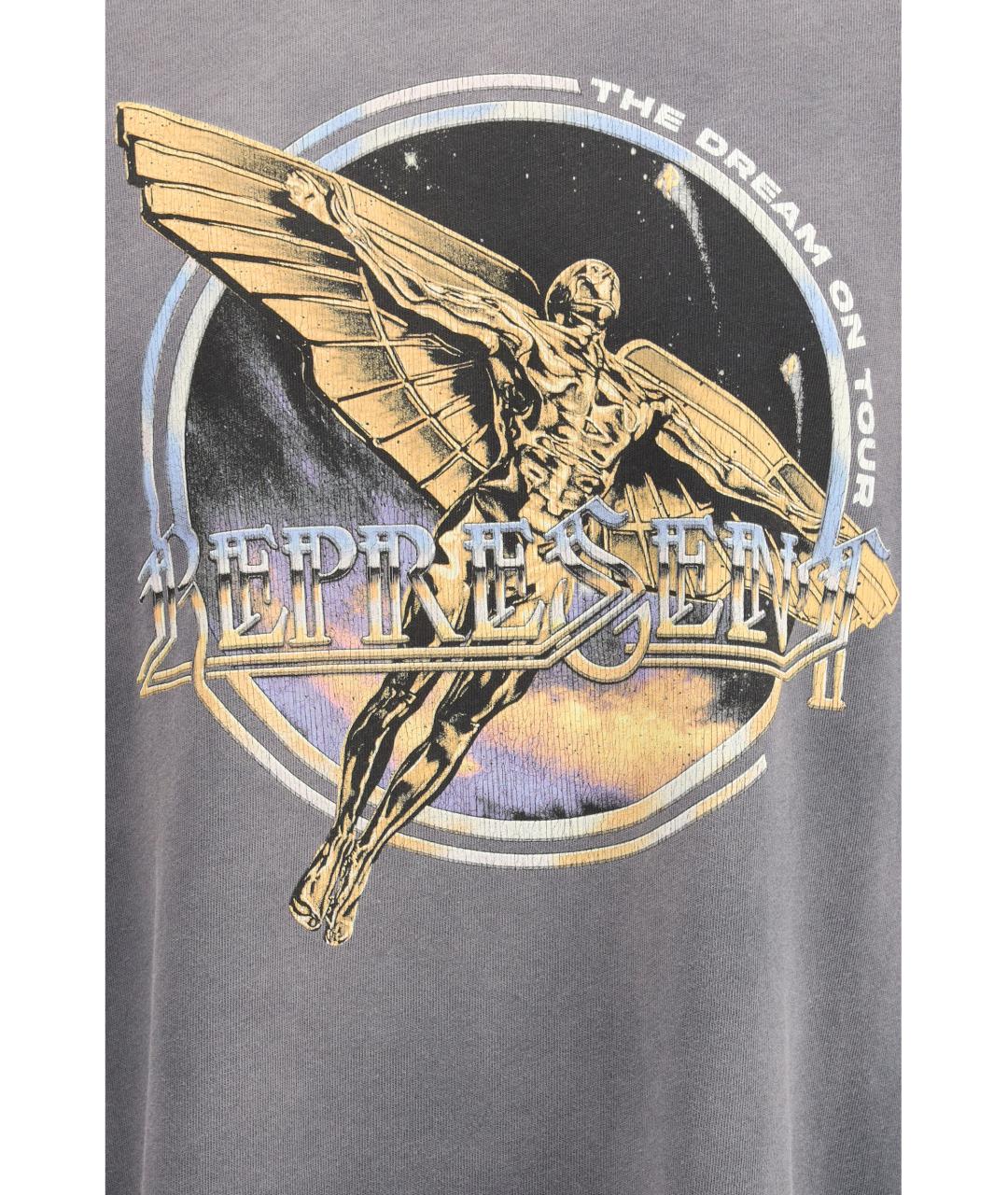 REPRESENT Серая хлопковая футболка, фото 3