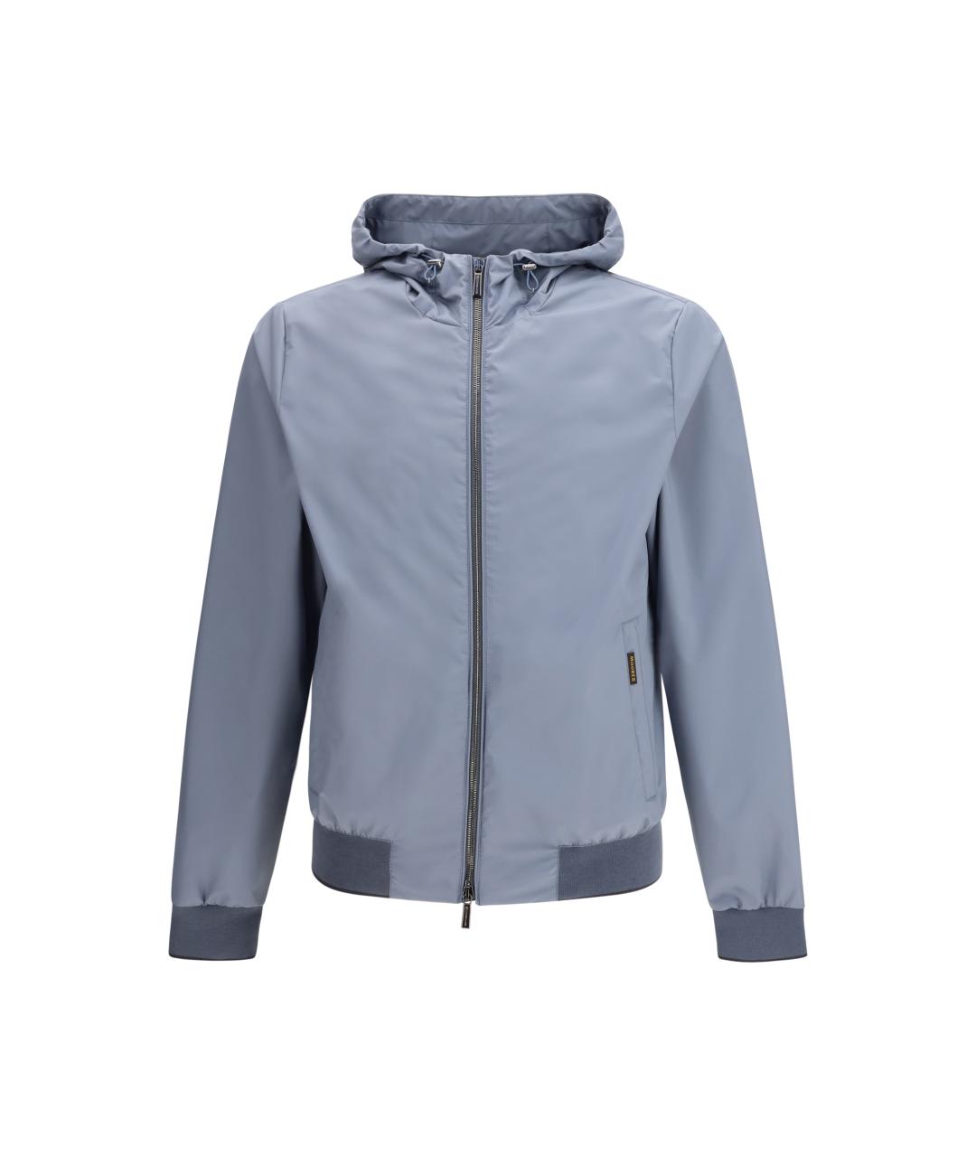 MOORER Голубая полиамидовая куртка, фото 1