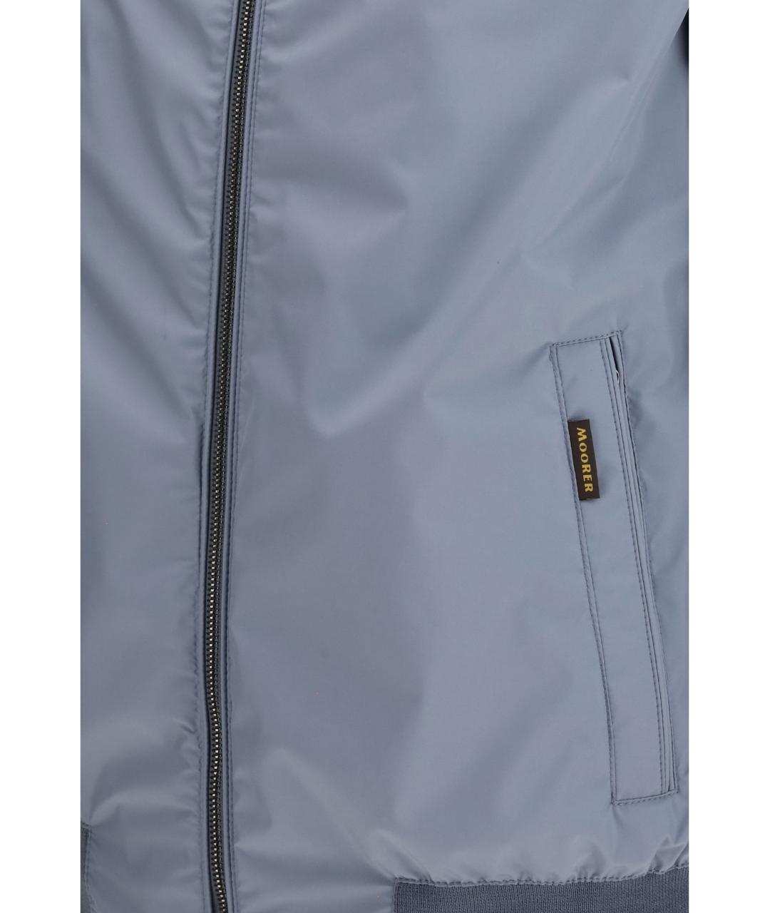 MOORER Голубая полиамидовая куртка, фото 3