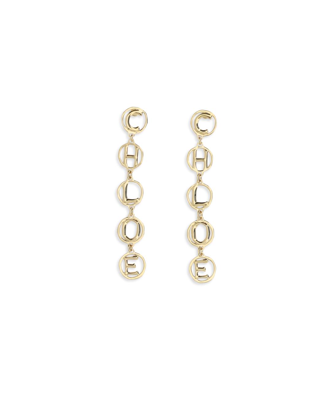 CHLOE Золотые латунные серьги, фото 1