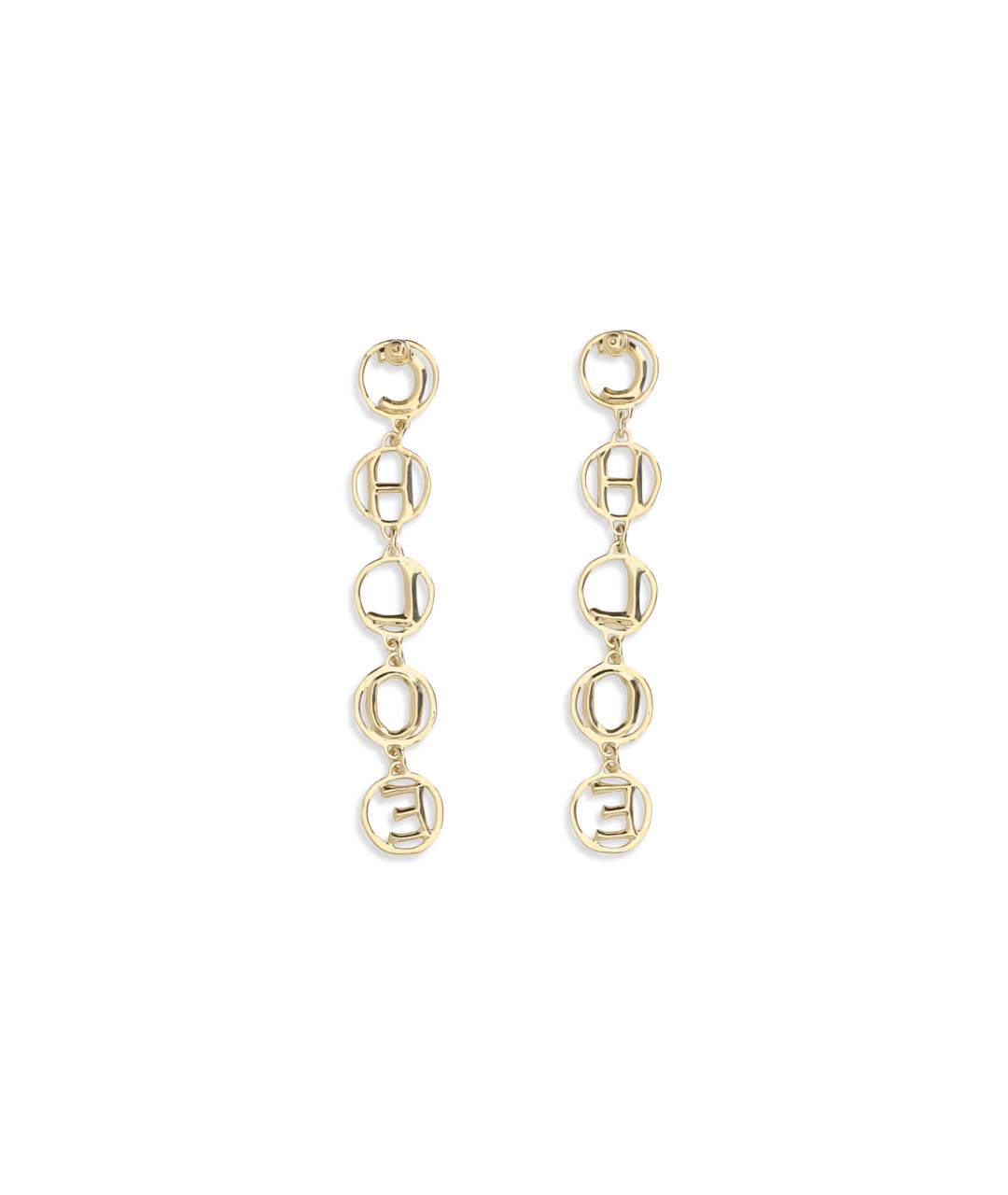 CHLOE Золотые латунные серьги, фото 2