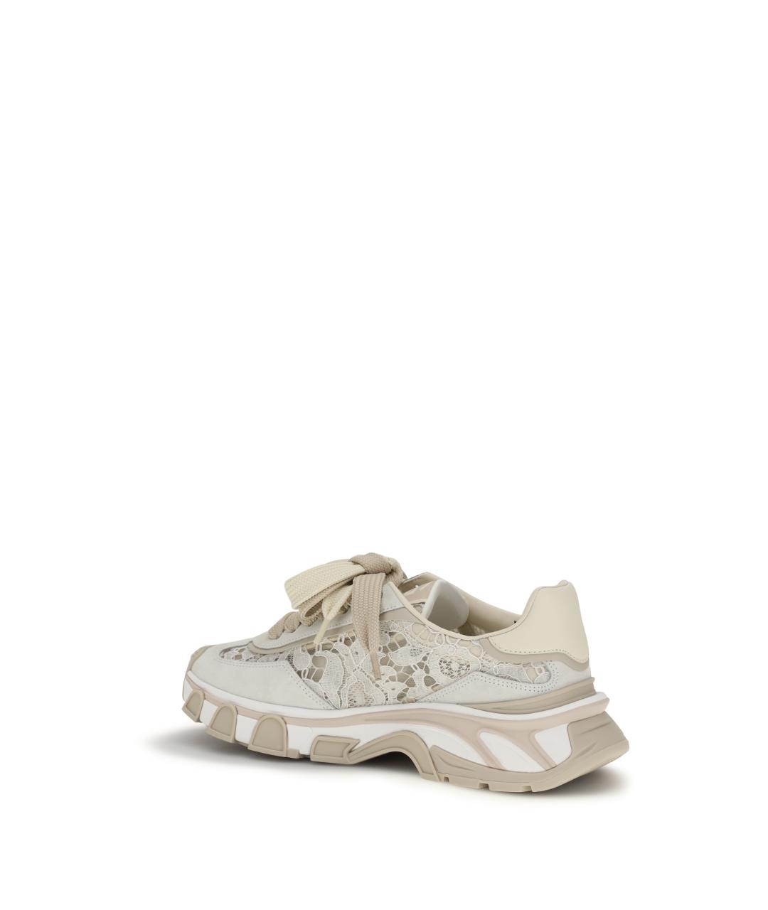 DOLCE&GABBANA Белые замшевые кроссовки, фото 3