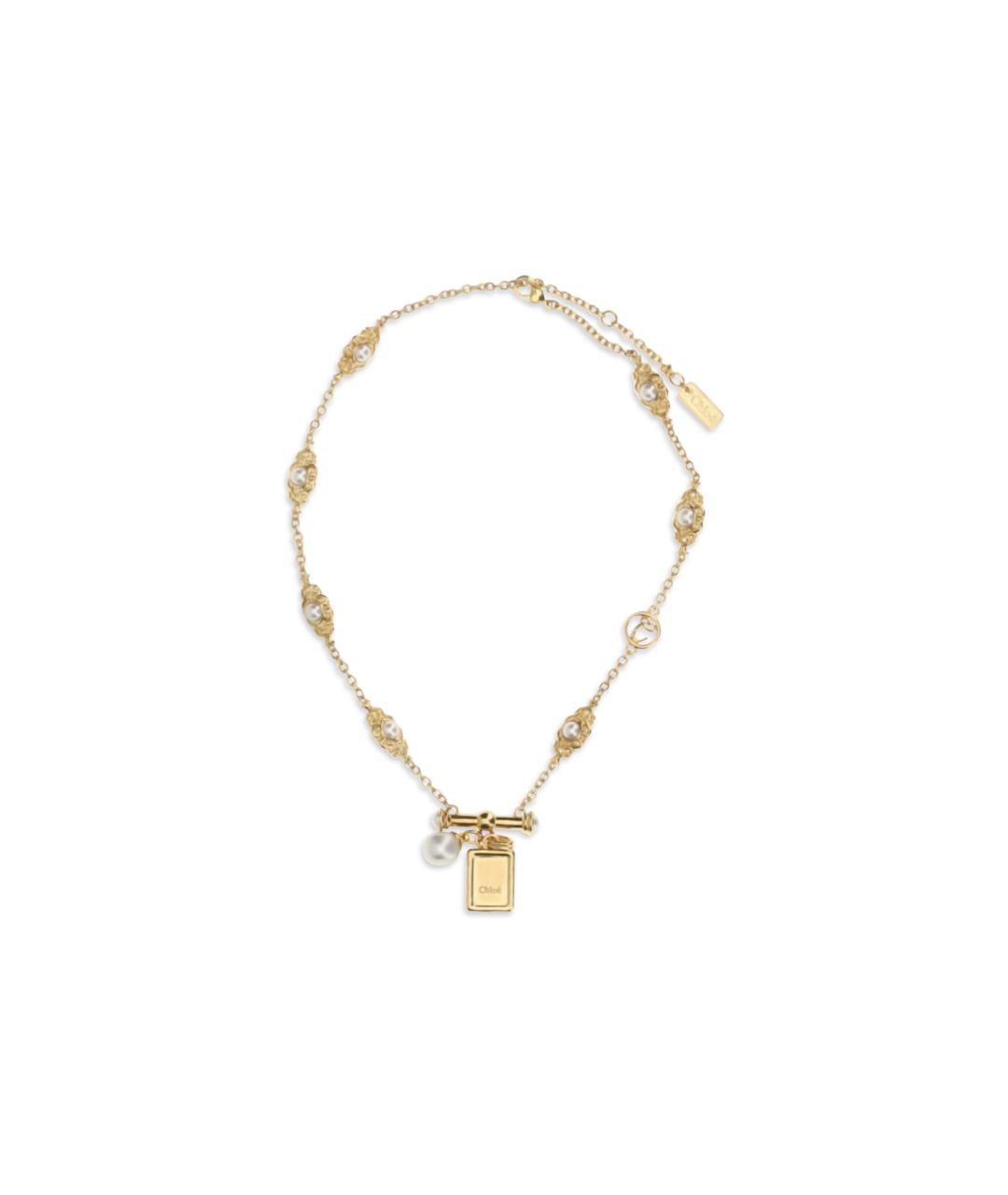 CHLOE Золотое латунное колье, фото 1
