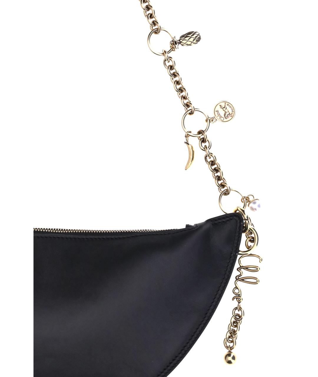 CHLOE Черная кожаная сумка через плечо, фото 3