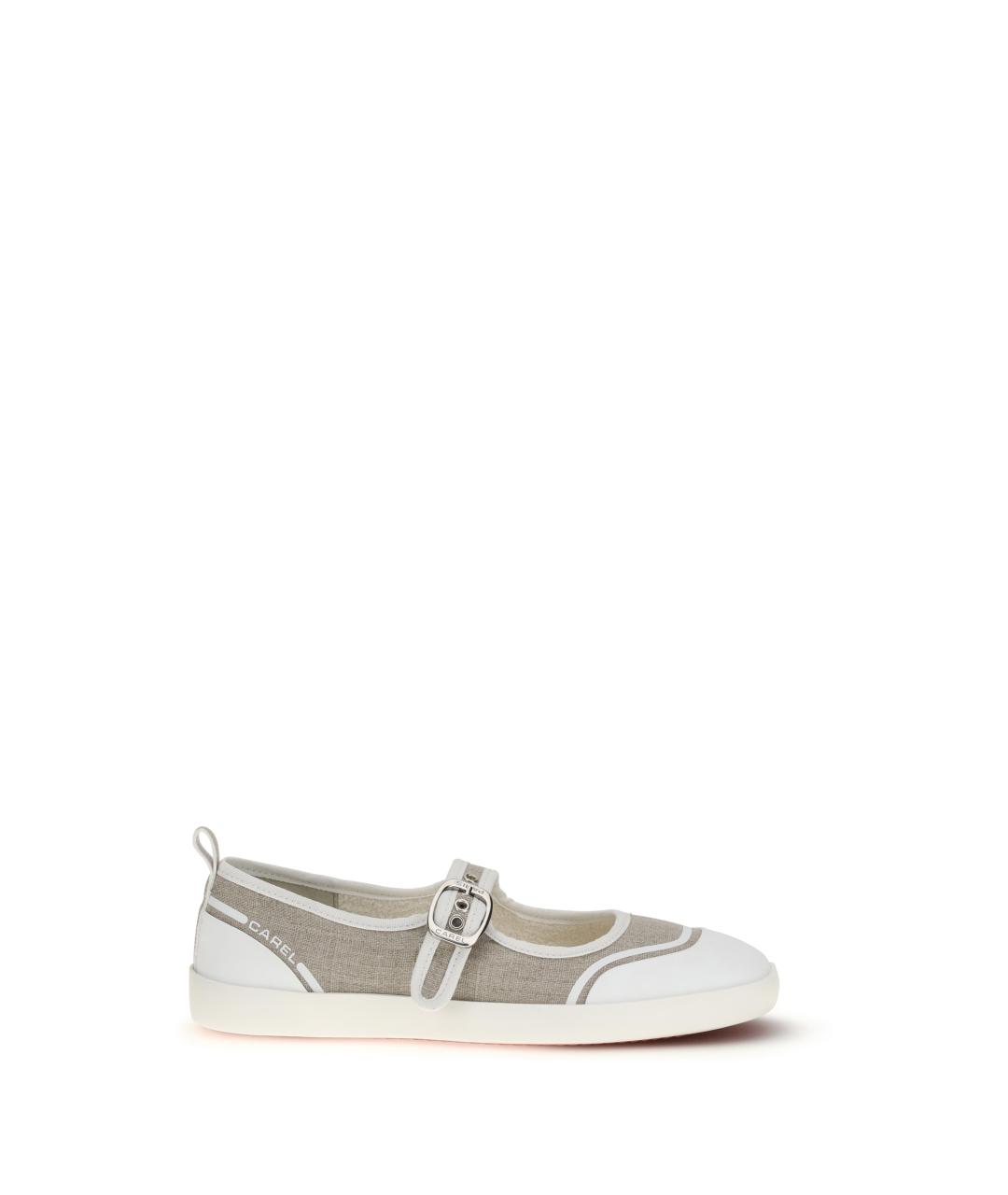 CAREL Бежевые текстильные балетки, фото 1