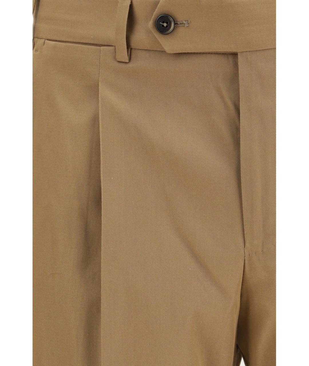 PT TORINO Коричневые хлопковые повседневные брюки, фото 3