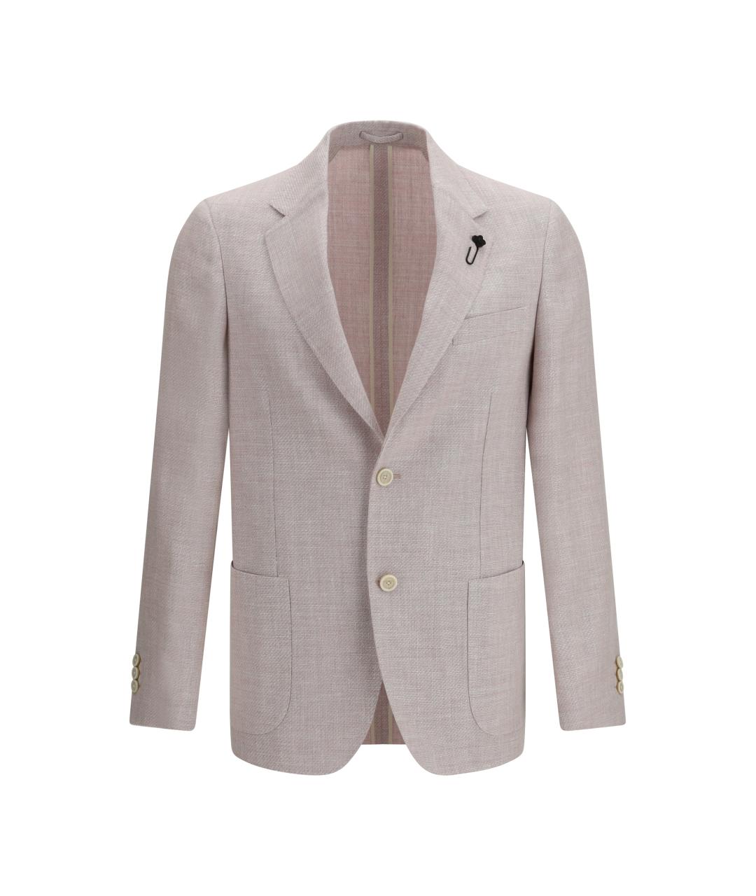 LARDINI Бежевый шерстяной пиджак, фото 1
