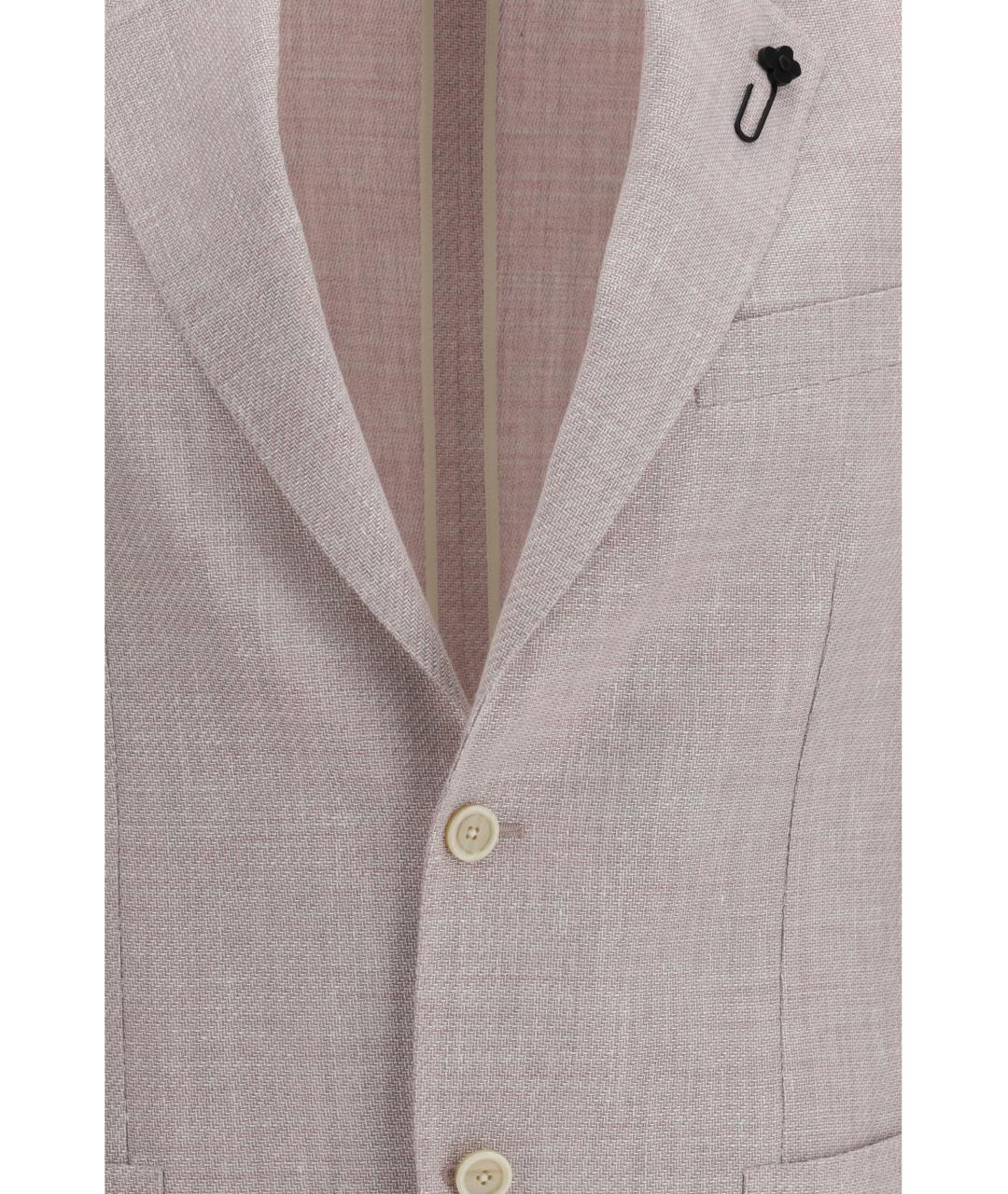 LARDINI Бежевый шерстяной пиджак, фото 3