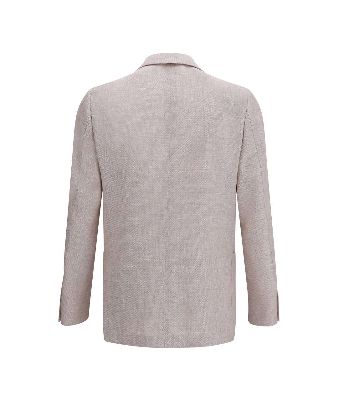 LARDINI Бежевый шерстяной пиджак, фото 2