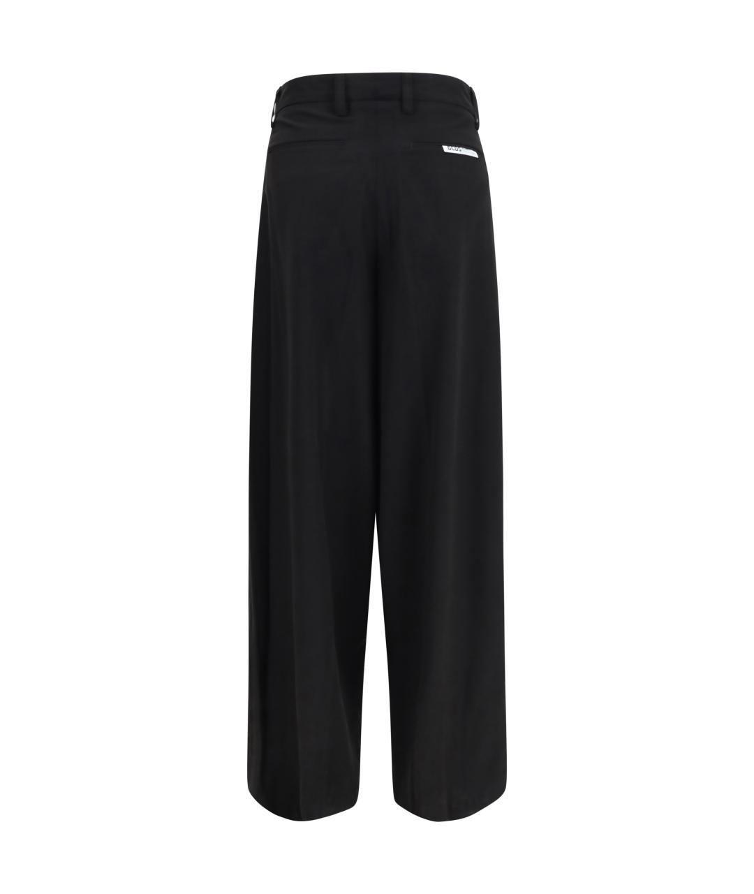 GCDS Черные вискозные прямые брюки, фото 2