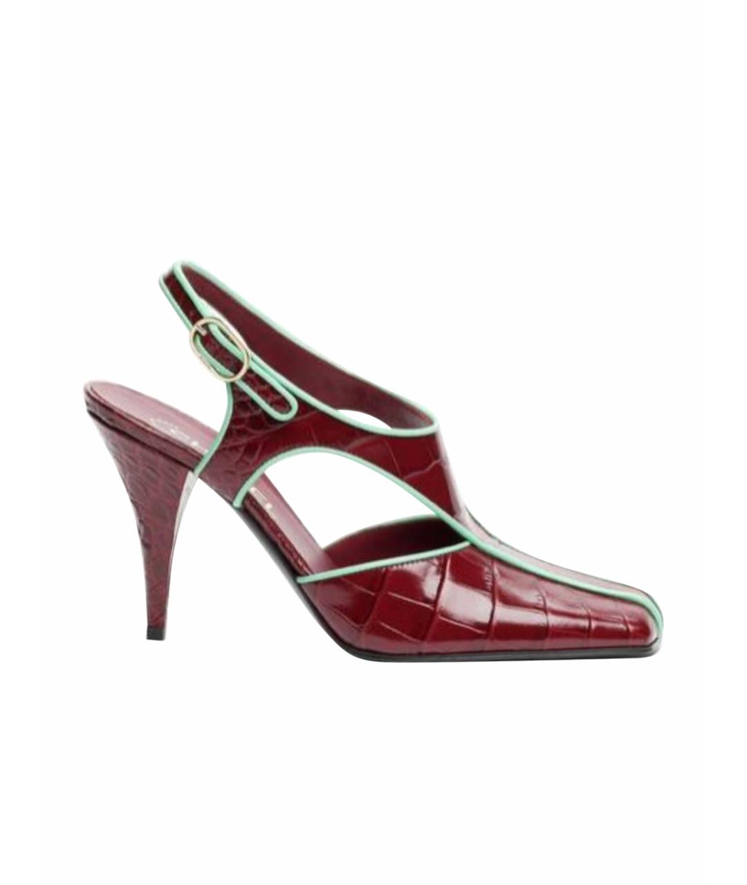 CHANEL Бордовые кожаные туфли, фото 1