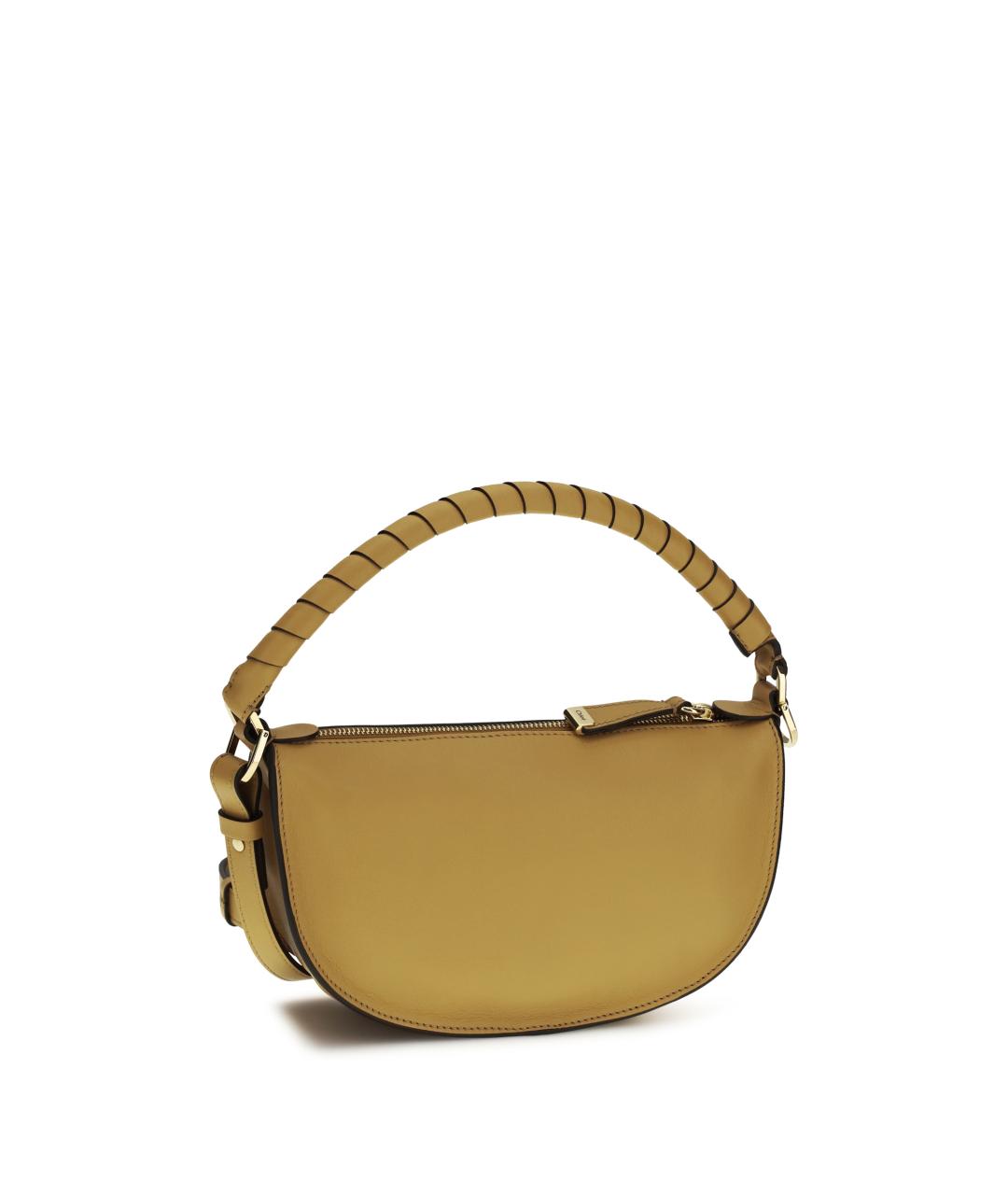 CHLOE Коричневая кожаная сумка через плечо, фото 3