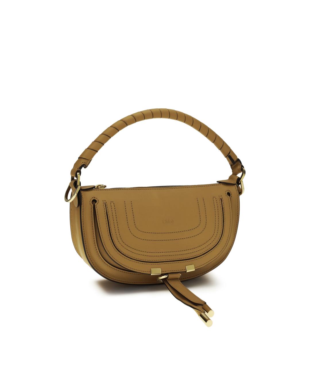 CHLOE Коричневая кожаная сумка через плечо, фото 2