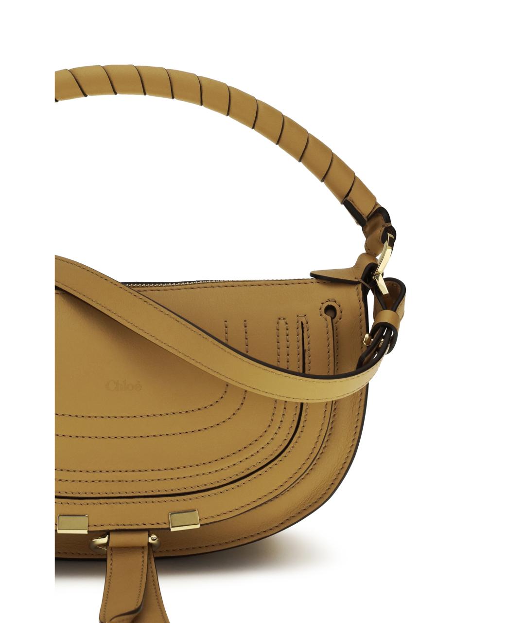 CHLOE Коричневая кожаная сумка через плечо, фото 4