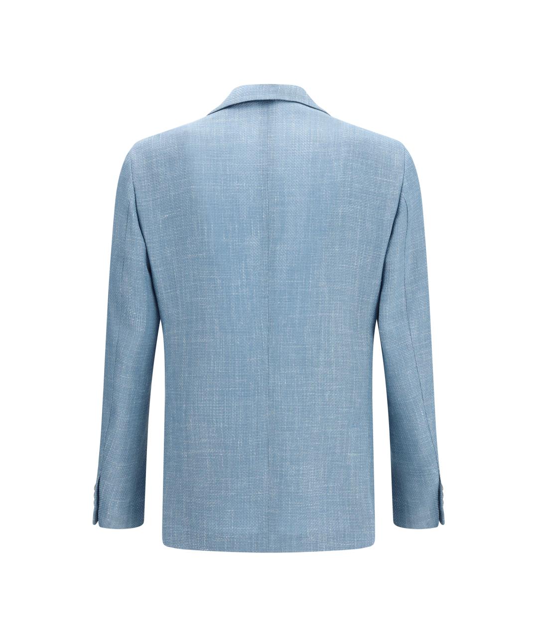 LARDINI Голубой шелковый пиджак, фото 2