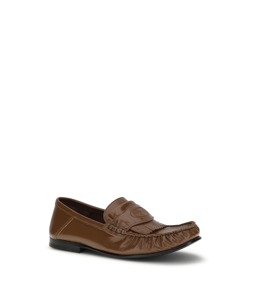 MARNI Коричневые кожаные лоферы, фото 2