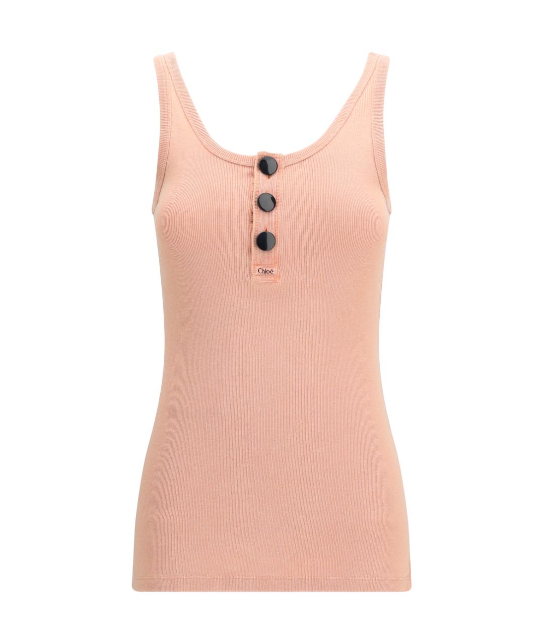 CHLOE Розовая хлопковая майка, фото 1