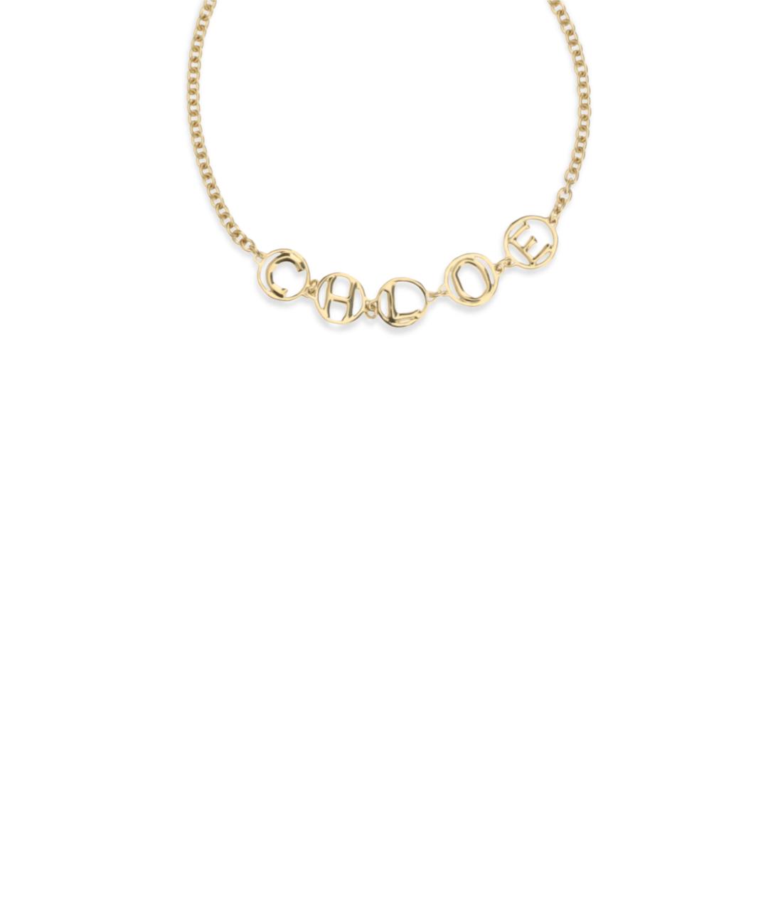 CHLOE Золотое латунное колье, фото 3