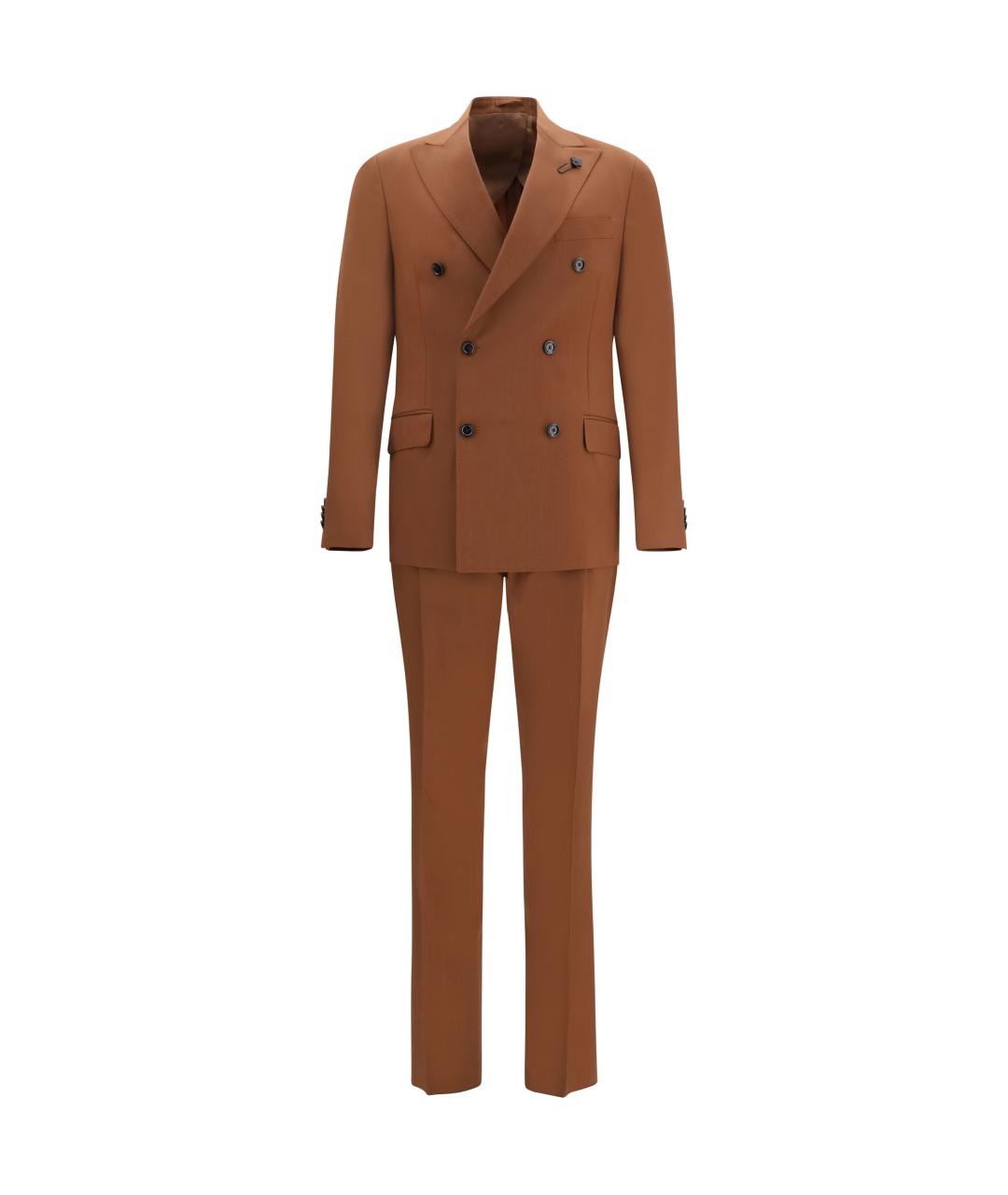 LARDINI Коричневый классический костюм, фото 1