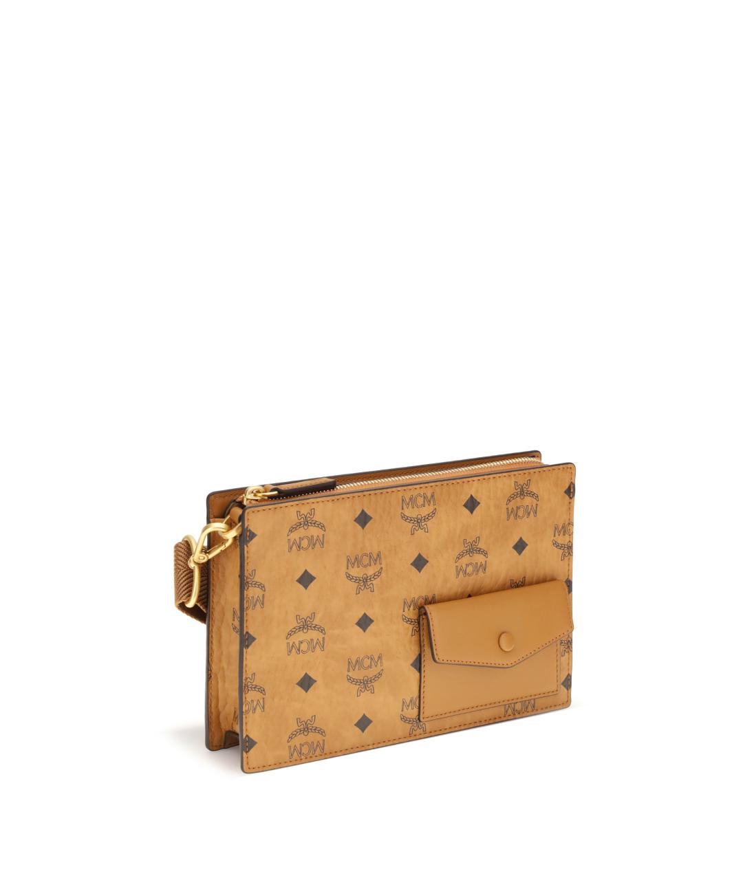 MCM Коричневая хлопковая сумка на плечо, фото 2