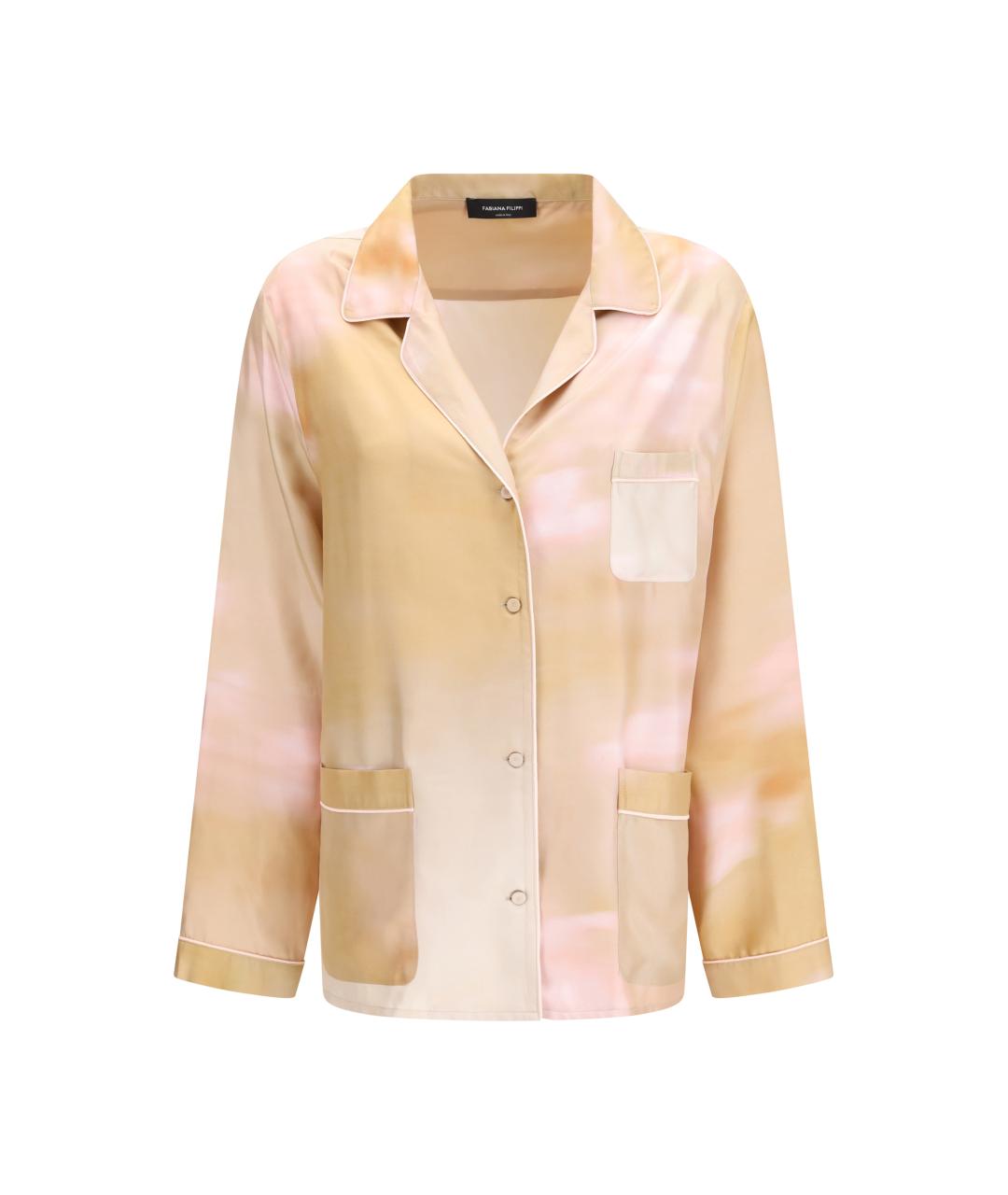 FABIANA FILIPPI Розовая шелковая рубашка, фото 1