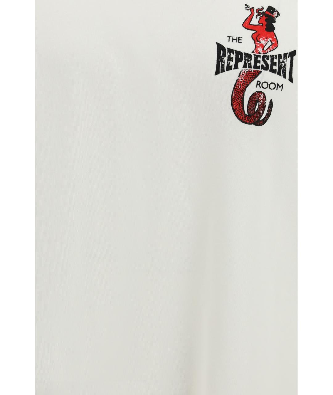 REPRESENT Белая хлопковая футболка, фото 3