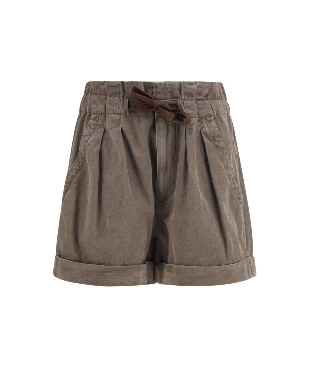 ISABEL MARANT ETOILE Золотые хлопковые шорты, фото 1