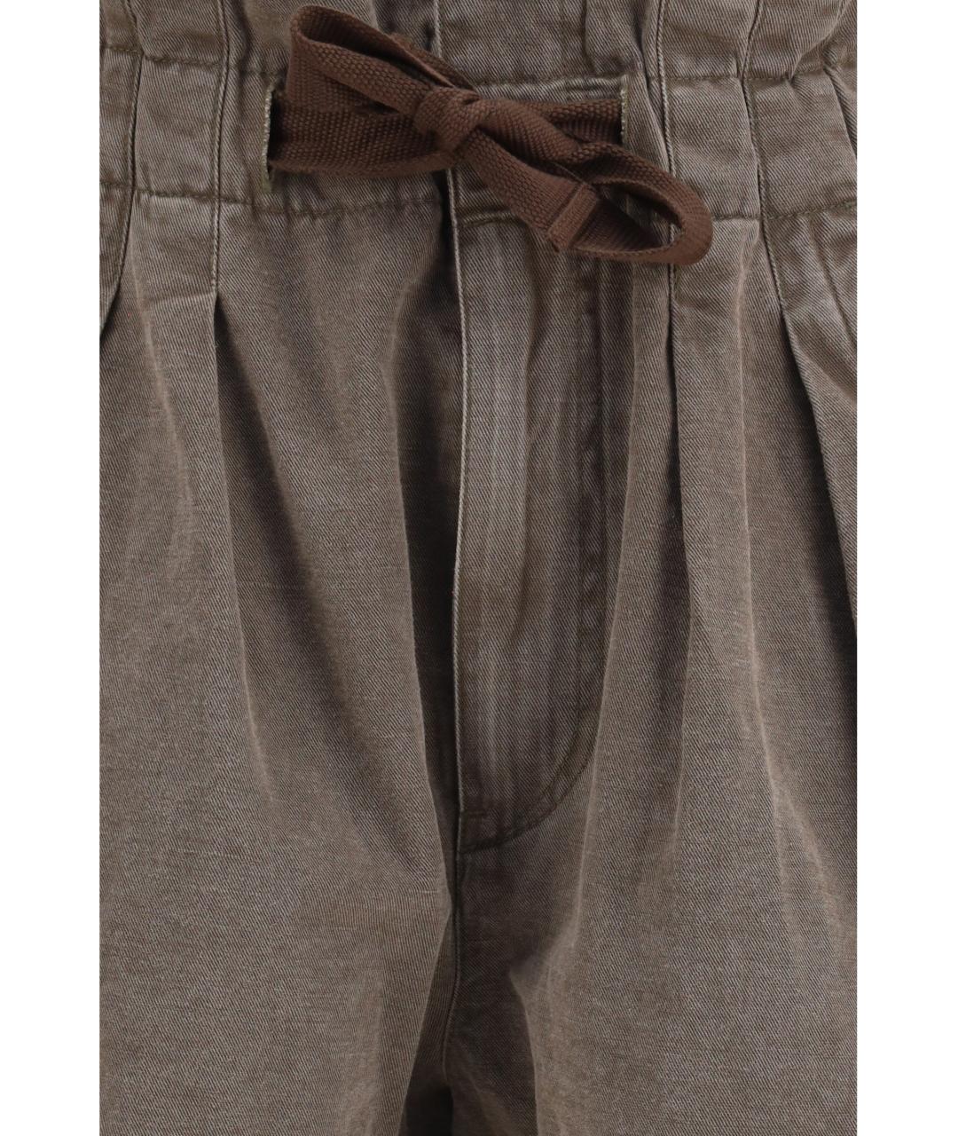 ISABEL MARANT ETOILE Золотые хлопковые шорты, фото 3