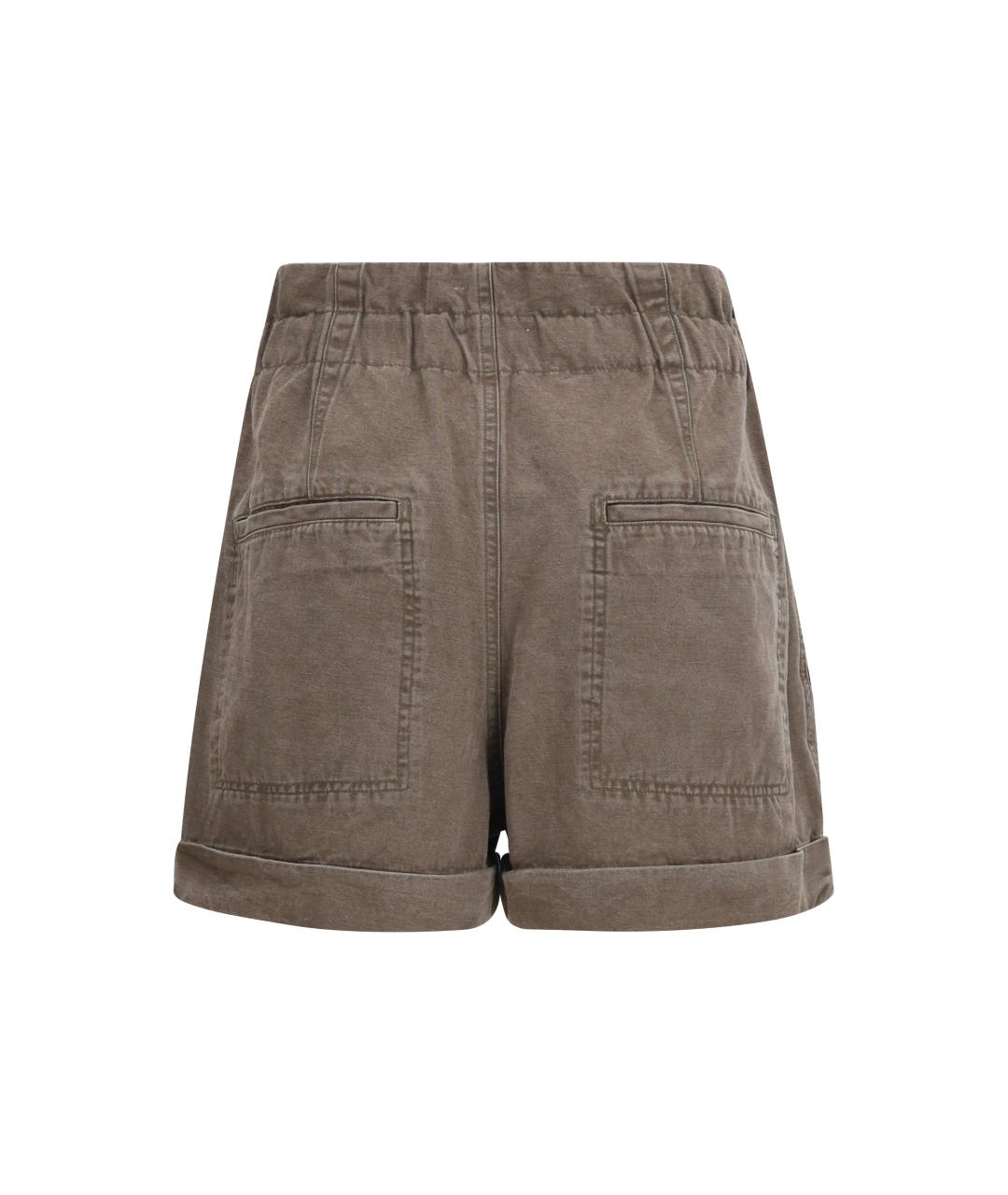 ISABEL MARANT ETOILE Золотые хлопковые шорты, фото 2