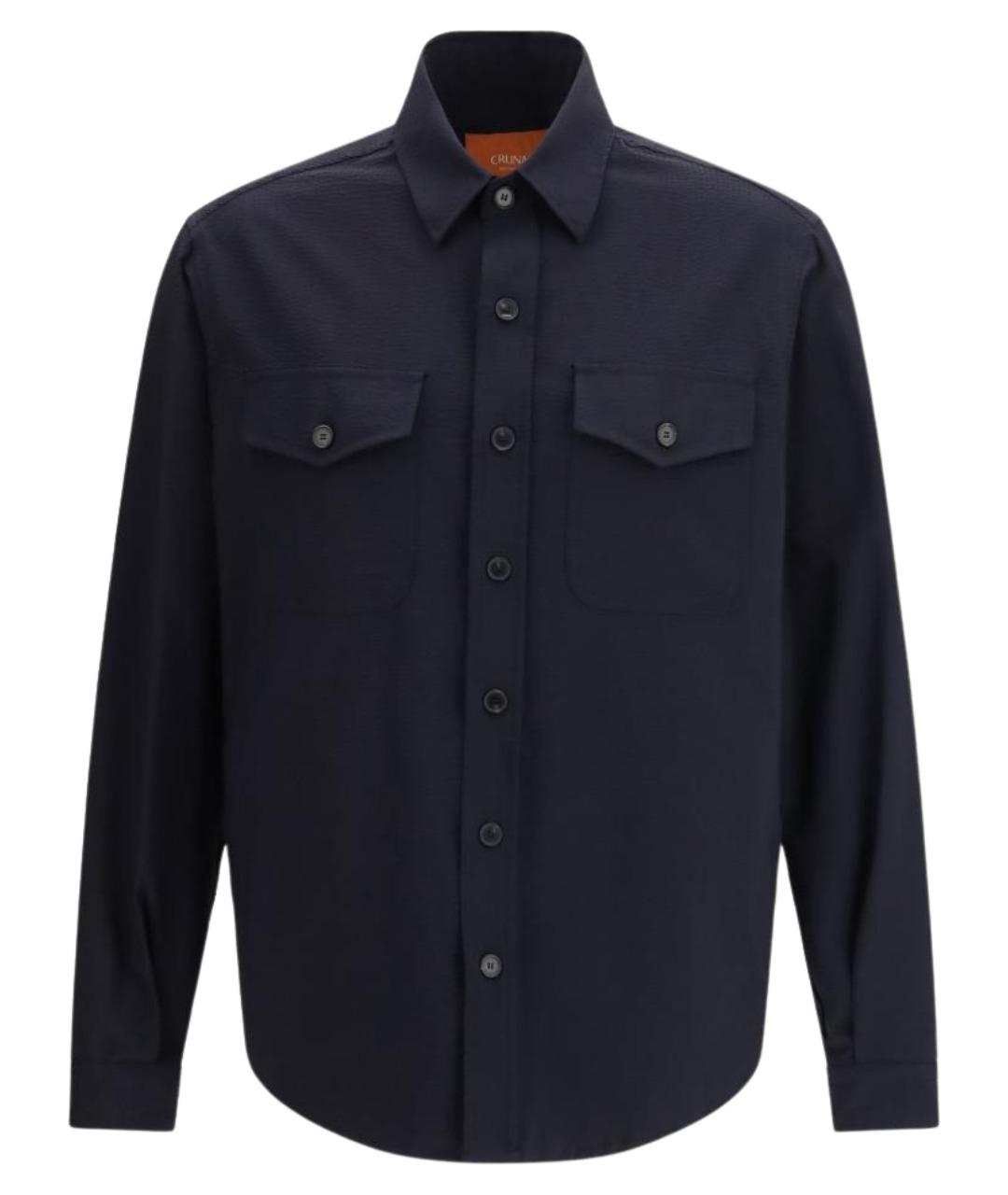 Cruna Темно-синяя кэжуал рубашка, фото 1