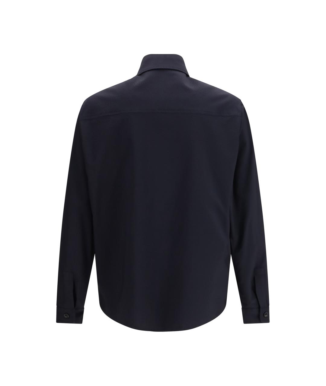 Cruna Темно-синяя кэжуал рубашка, фото 2