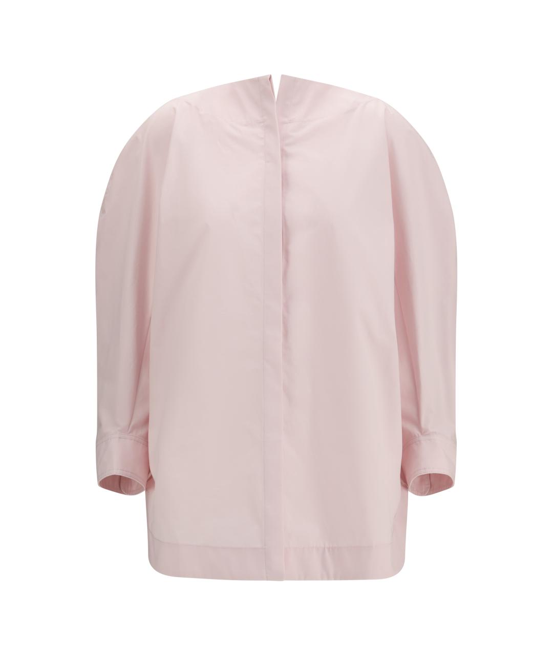 JACQUEMUS Розовая хлопковая рубашка, фото 1