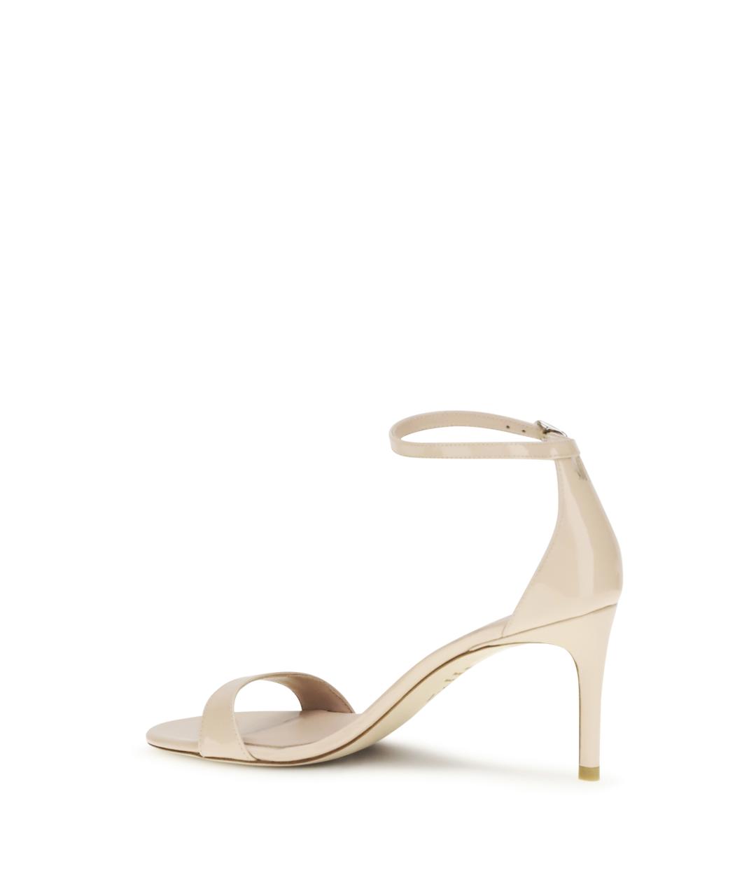 STUART WEITZMAN Бежевые кожаные босоножки, фото 3
